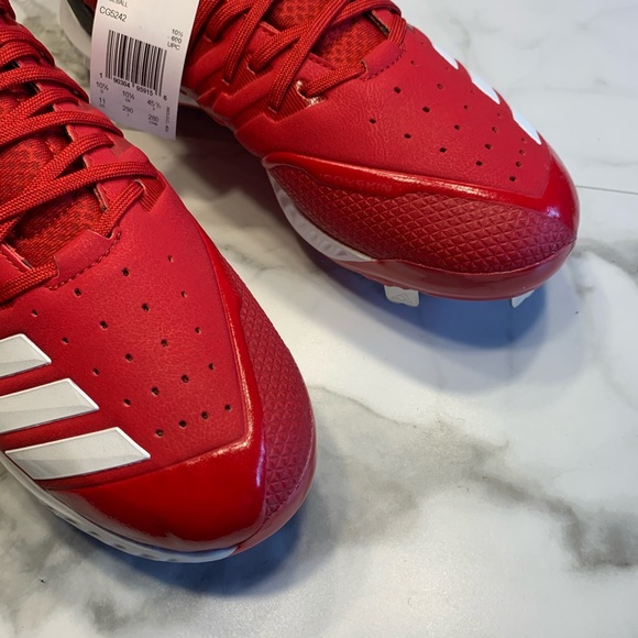 Adidas Baseball Cleats Red Icon Bounce - Picture 3 of 8